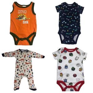 Baby boy clothes lot 0-3 months kids child bundle sleepers kid short long sleeve